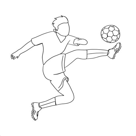 playing football drawing easy